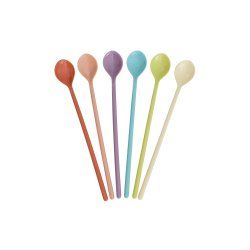 Rice - Melamine Latte Spoons - Glory Days Colors - Set of 6