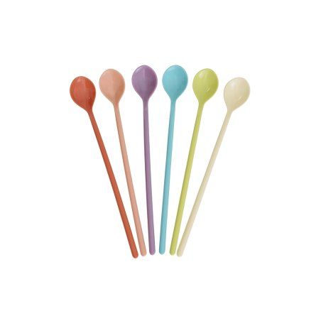 Rice - Melamine Latte Spoons - Glory Days Colors - Set of 6