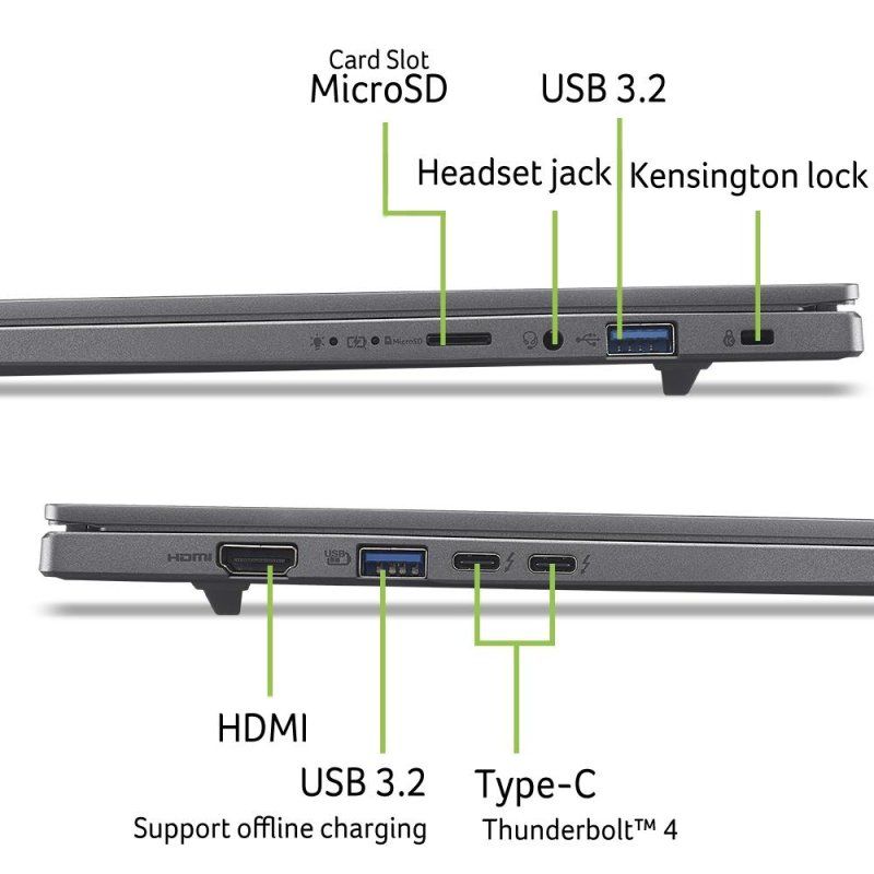 Acer Aspire 16 AI OLED (A16-52M-73EZ) Copilot PC 16,0" WUXGA, OLED, Intel Ultra 7-256V (47 TOPS), 16GB RAM, 512GB SSD,