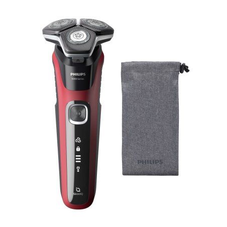Philips SHAVER Series 5000 S5883/10 men's shaver Rotation shaver Trimmer Black Red