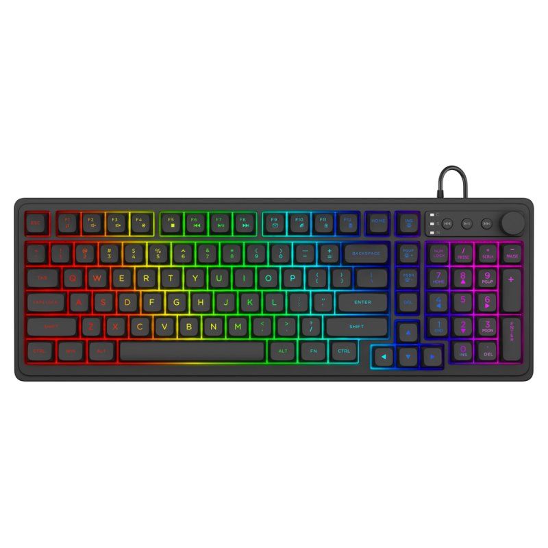 Savio Galaxis clavier Gaming USB QWERTY Anglais américain Noir