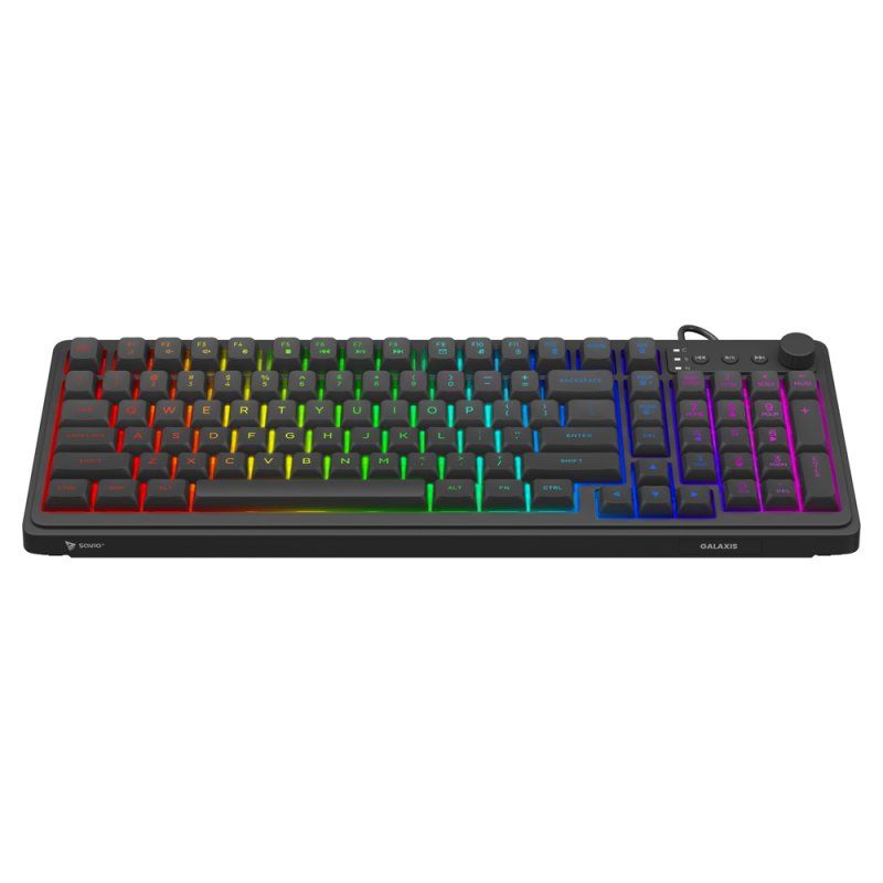 Savio Galaxis clavier Gaming USB QWERTY Anglais américain Noir