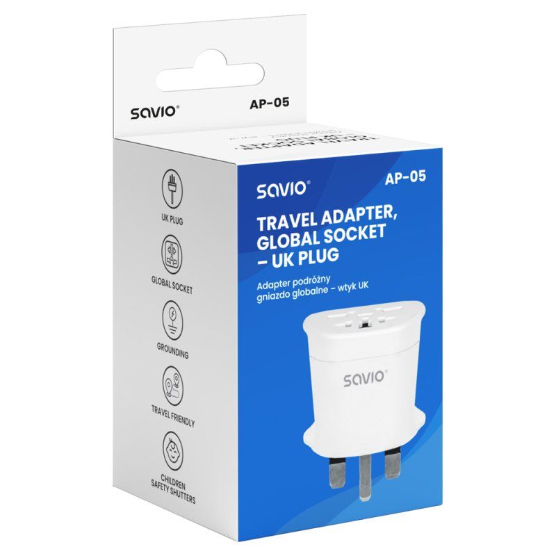 Savio AP-05 adaptateur de puissance & onduleur Intérieure 2500 W Blanc