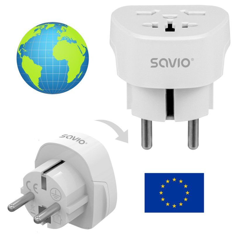 Savio AP-06 adaptateur de puissance & onduleur Universel 3750 W Blanc