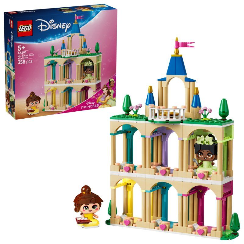43291 Disney Princess Die Mini-Prinzessinnen Belle und Tiana mit ihrem Schloss