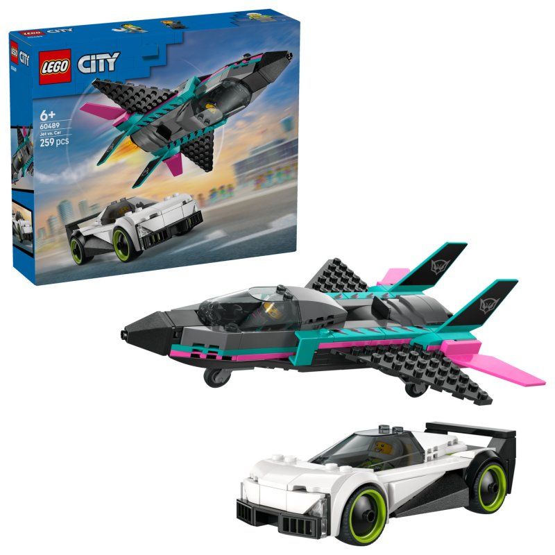 60489 City Düsenflieger vs. Rennauto