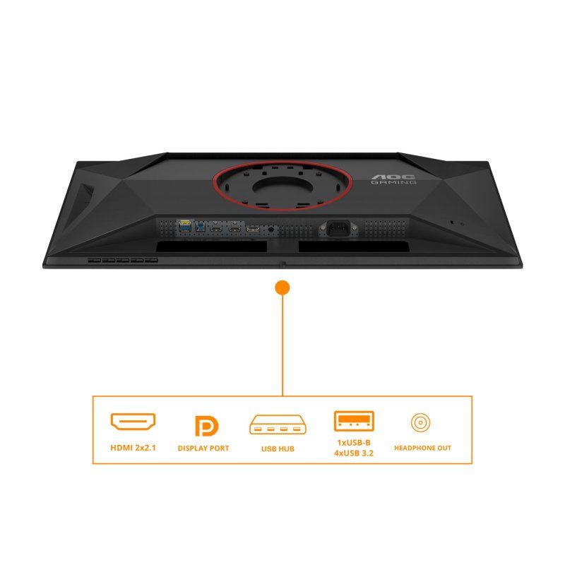 AOC G4 Q27G4ZD écran plat de PC 68,6 cm (27") 2560 x 1440 pixels Quad HD QD-OLED Noir, Rouge