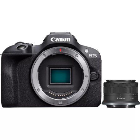 Camera EOS R100 RF-S RFS 18–45mm IS STM Kit black Schwarz (6052C013)