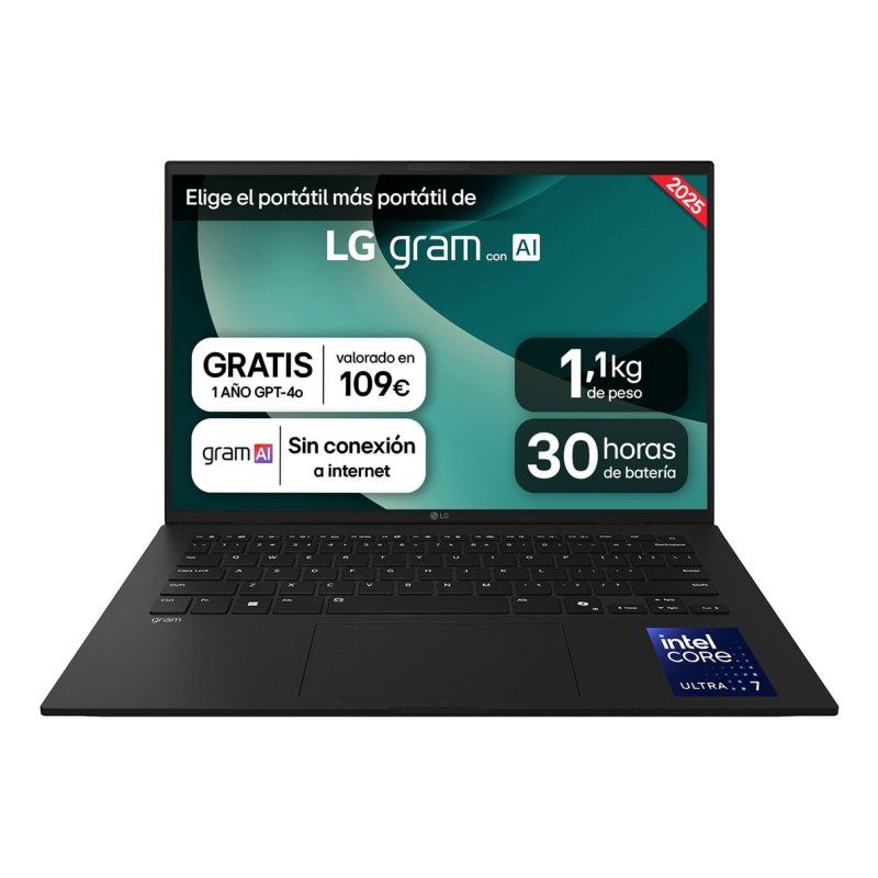 LG Gram 14Z90T-G.AD8BB laptop Intel Core Ultra 7 255H 35.6 cm (14") WUXGA 32 GB LPDDR5x-SDRAM 2 TB SSD Wi-Fi 6E