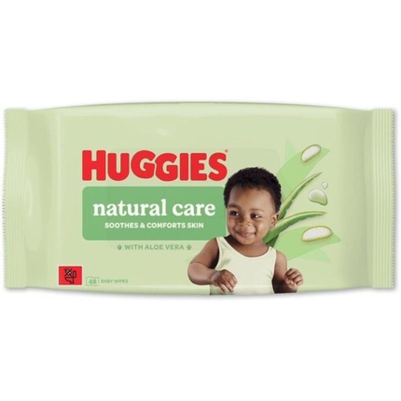 Huggies Natural Care Baby Wipes Plastic Free with Aloe Vera