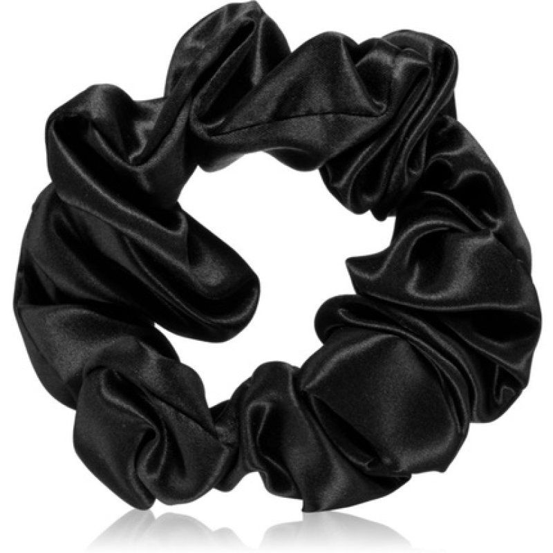 Crystallove Silk Scrunchie Black 1 Pc