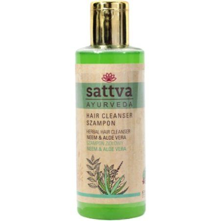 Sattva Ayurveda Neem and Aloe Hair Shampoo 210ml - Free from SLS and Parabens