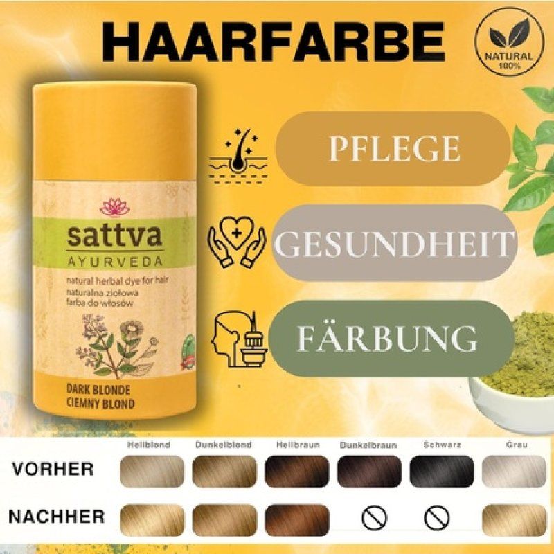 Sattva Ayurveda Natural Henna Herbal Hair Dye 150g
