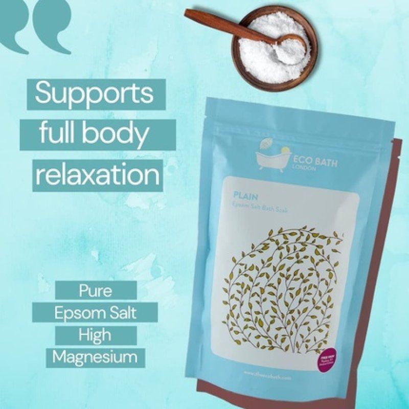 Eco Bath London Plain Epsom Salt Bath Soak 1kg