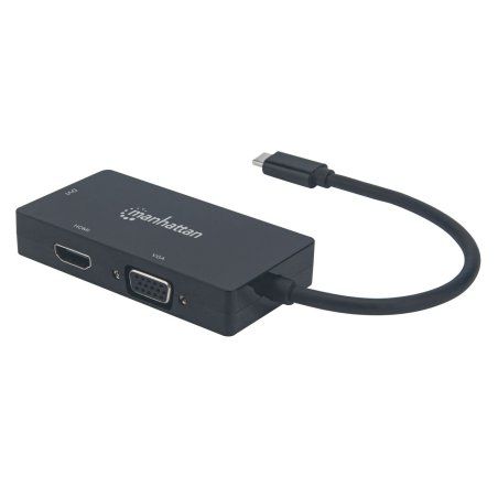 Manhattan USB-C Dock/Hub Ports (x3): DVI-I HDMI and VGA Ports Note: Only One Port can be used at a time External