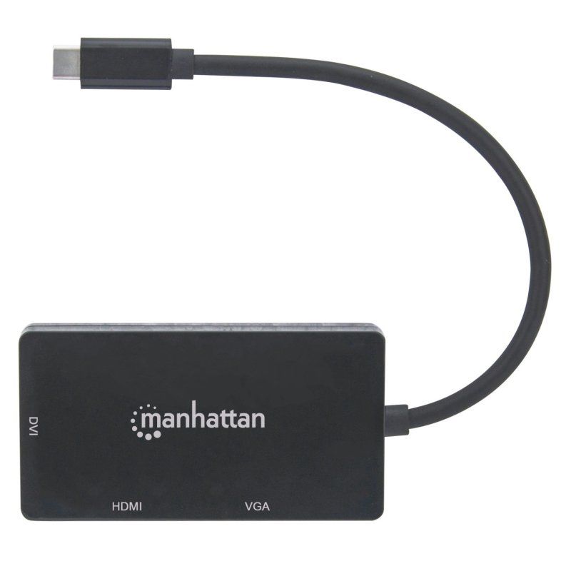 Manhattan USB-C Dock/Hub Ports (x3): DVI-I HDMI and VGA Ports Note: Only One Port can be used at a time External