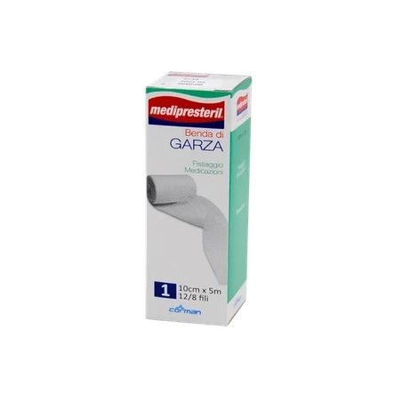 Corman Medipresteril Gauze Bandage For Dressing Fixation 10 Cm X 500 Cm