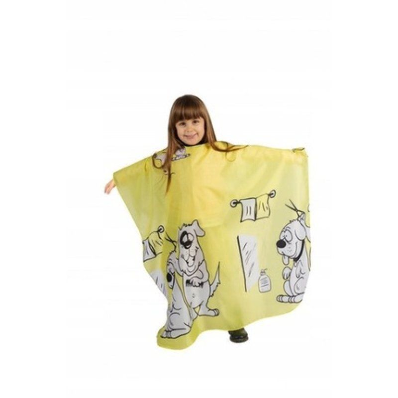 Hairdressing Cape For Children And Dogs Yellow A019