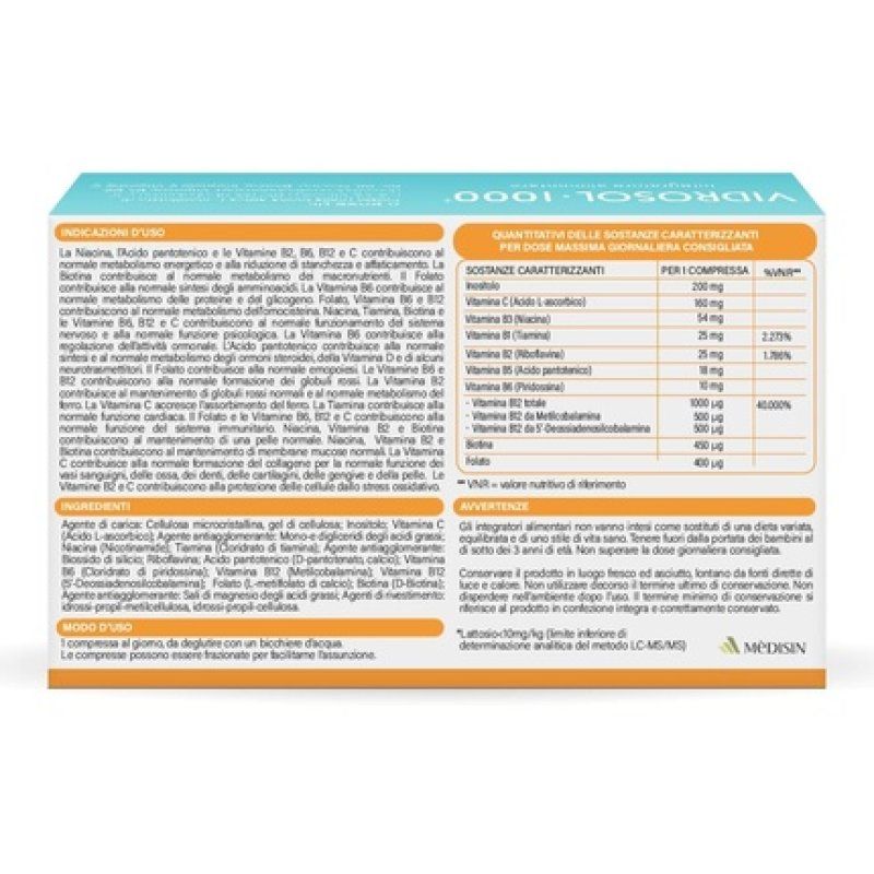 Medisin Vidrosol 1000 30 Tablets