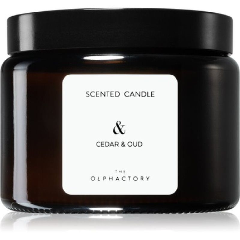 Ambientair Cedar & Oud Scented Candle Brown 360g