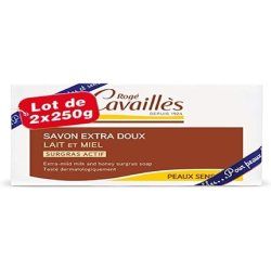 Rogé Cavaillès Extra-Mild Superfatted Soap Milk and Honey 250g - Pack of 2