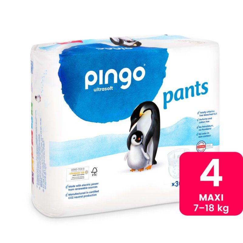 Pingo Pants Maxi Size 4 718 Kg Biodegradable Diaper Pants
