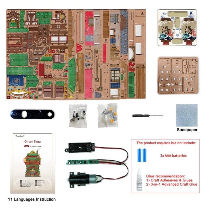 SAGA ONSEN - Stockage de bureau DIY - 383pcs