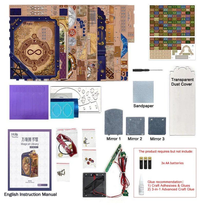 BOOK NOOK KIT - DIY- Librairie magique - 521pcs LED Light