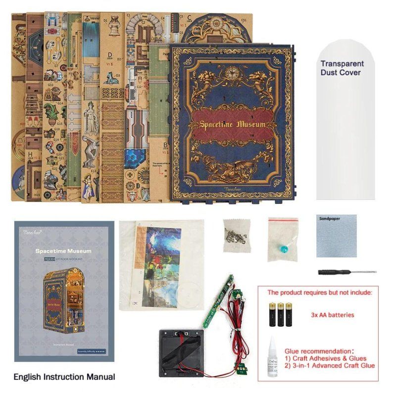 BOOK NOOK KIT - DIY- Musée de l'espace-temps - 279pcs LED Light