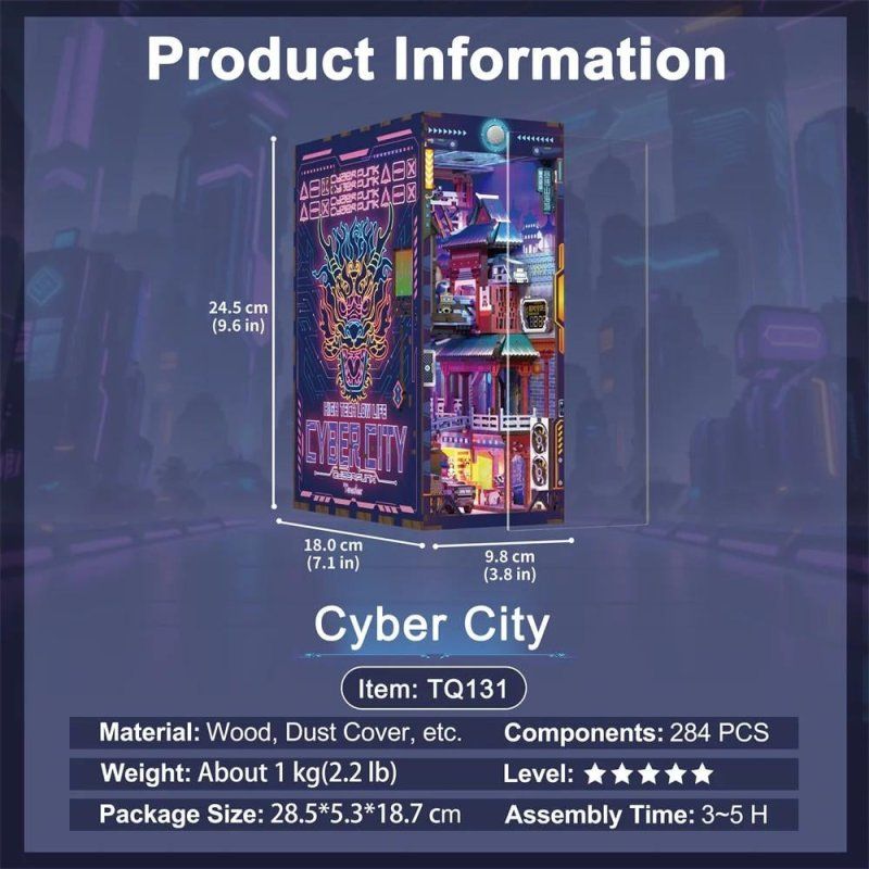 BOOK NOOK KIT - DIY- Cyber City - 284pcs LED Light