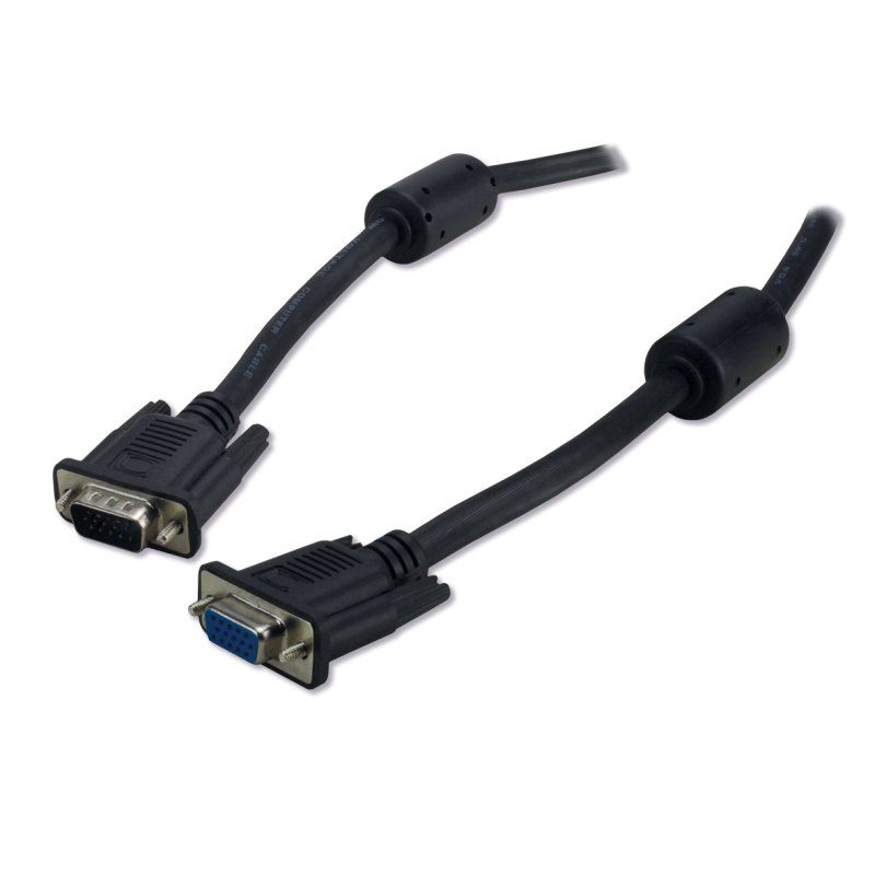MCL Cable SVGA HD15 M/F 3.0m câble VGA 3 m VGA (D-Sub) Noir