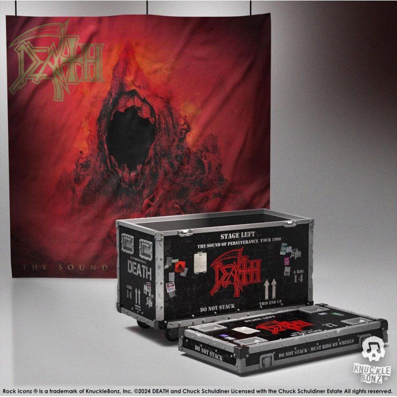 Death Rock Ikonz On Tour Road Case Statue Stage Backdrop Set The Sound of Perseverance Tour 1998