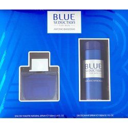 Antonio Banderas Blue Seduction for Men Eau de Toilette and Deodorant Spray Set 3.4oz and 5.1oz