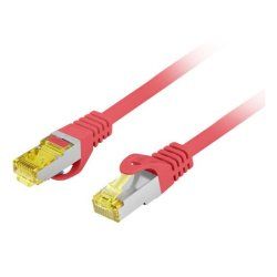 CABLE RED LANBERG LATIGUILLO CAT.6A S/FTP LSZH CU 1M ROJO FLUKE PASSED