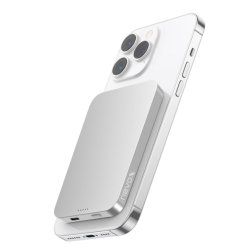 nevox PB-2292 banque d'alimentation électrique Lithium Polymère (LiPo) 5000 mAh Recharge sans fil Argent, Blanc