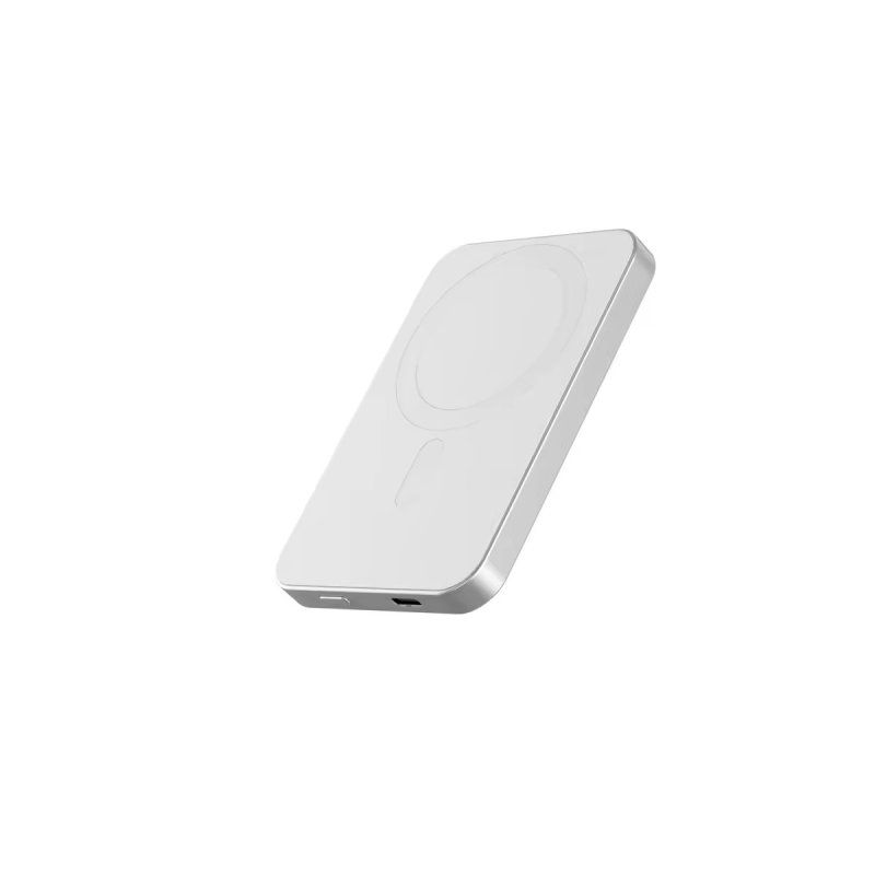 nevox PB-2292 banque d'alimentation électrique Lithium Polymère (LiPo) 5000 mAh Recharge sans fil Argent, Blanc