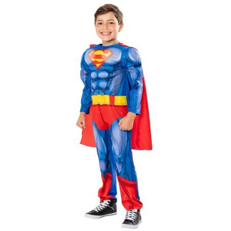Rubies - Superman Padded Suit w. Cape - (122-128 cm)