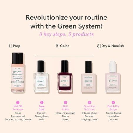 Manucurist Green System Gift Set with Plum Professional Vegan Plant-Based