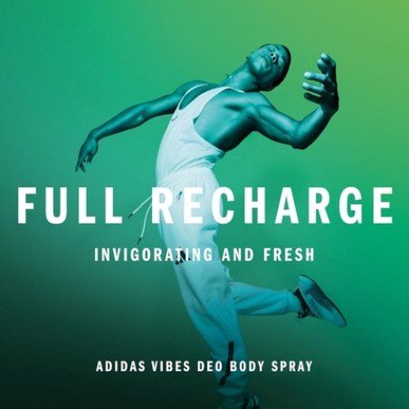 Adidas Vibes Full Recharge Allover Deodorant Spray for Longlasting Freshness