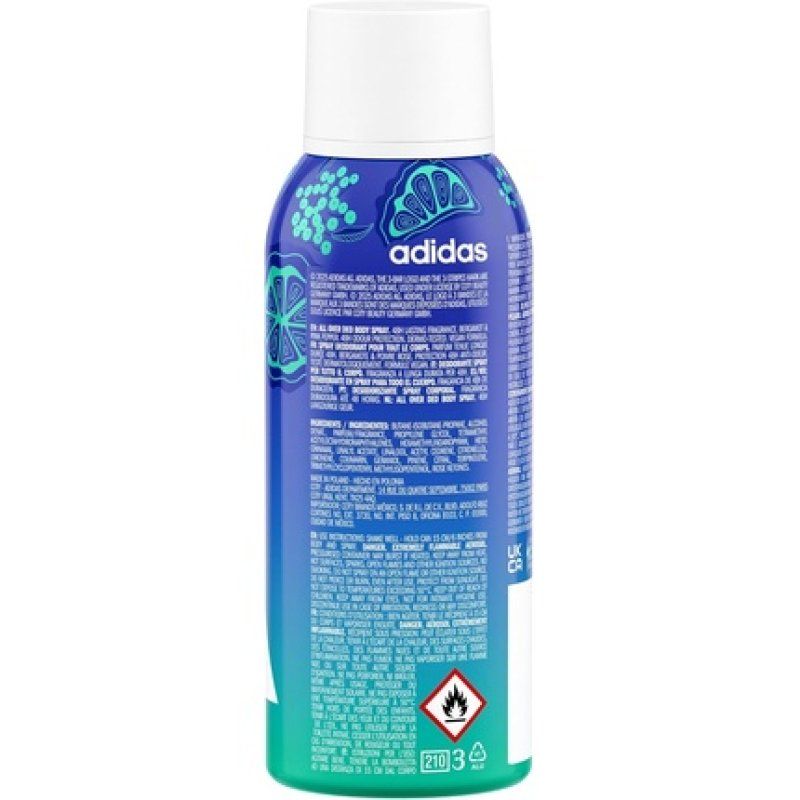 Adidas Vibes Energy Drive Allover Body Spray Deodorant 150ml