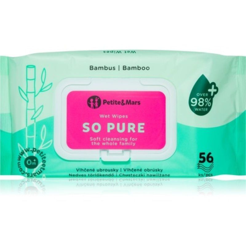 Petite&Mars So Pure Baby Wipes 12 Packs Of 56 Wipes