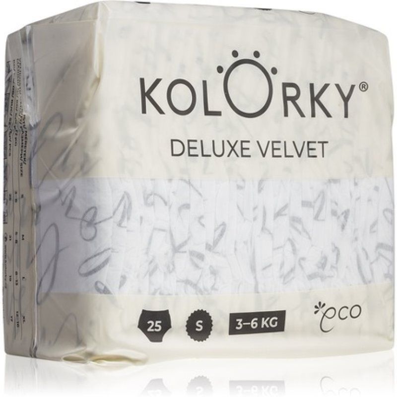 Kolorky Deluxe Velvet Love Live Laugh Disposable Diapers Size S 36 Kg Quantity 25 Pcs