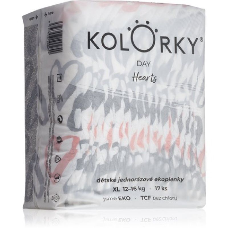 Kolorky Day Hearts Diapers Size Xl Weight Range 1216 Kg Quantity 17 Pcs