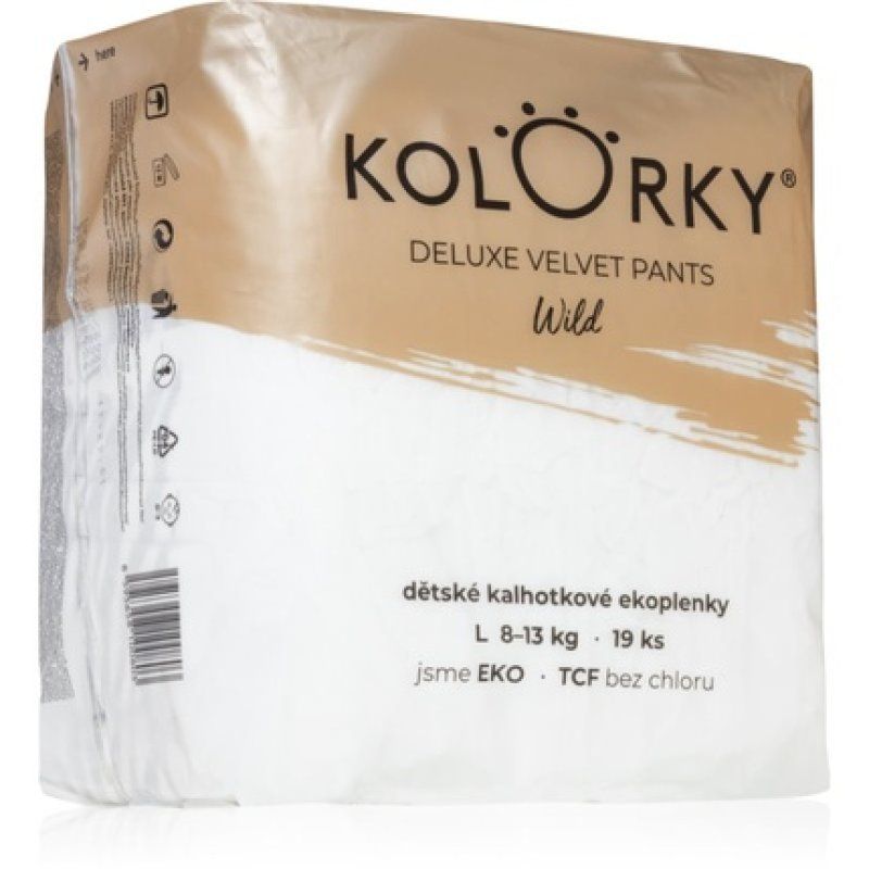 Kolorky Deluxe Velvet Pants Disposable Diapers Size L 813 Kg 19 Pcs