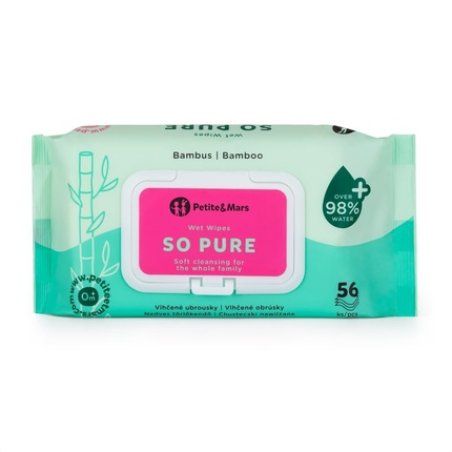Petite&Mars So Pure Baby Wipes 56 Wipes