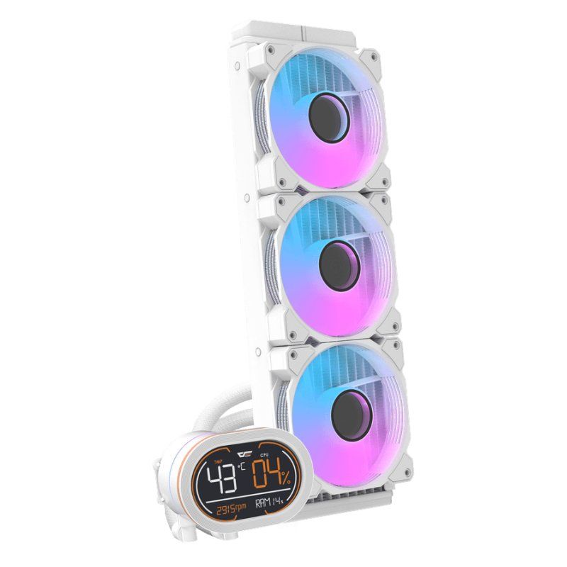 darkFlash DH360D Processeur Refroidisseur de liquide tout-en-un 12 cm Blanc 1 pièce(s)