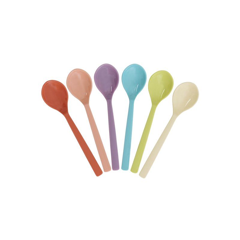 Rice - Melamine Tea Spoon - Glory Days Colors - Set of 6