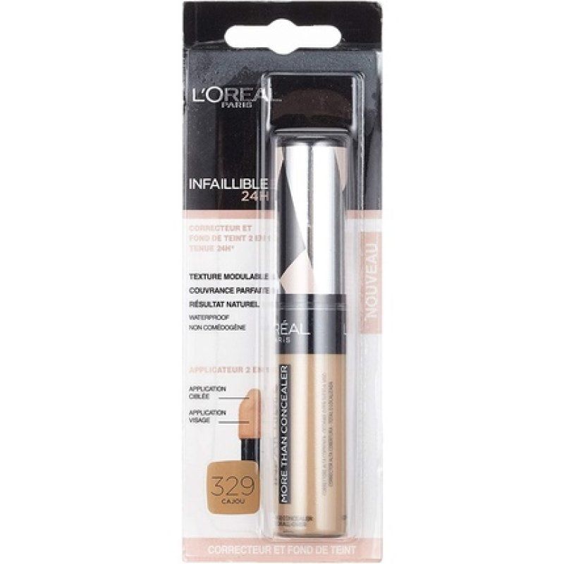 L'Oréal Paris Infaillible 24H 2-in-1 Concealer/Foundation 329 Cashew 1 Unit