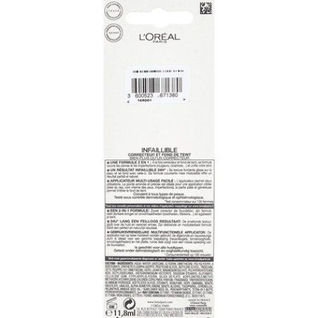 L'Oréal Paris Infallible 24H 2-in-1 Corrector/Foundation 324 Oat