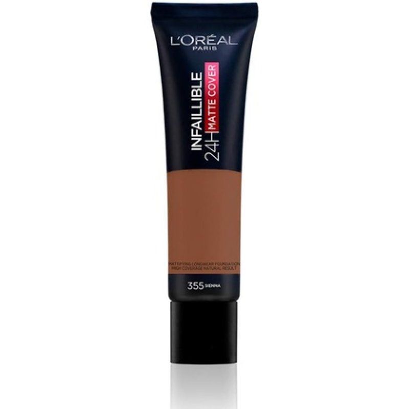 L'Oreal Paris Infallible Matte Cover 24hour Foundation 355 Sienna SPF 18 30ml